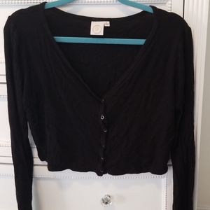 Black button cardigan